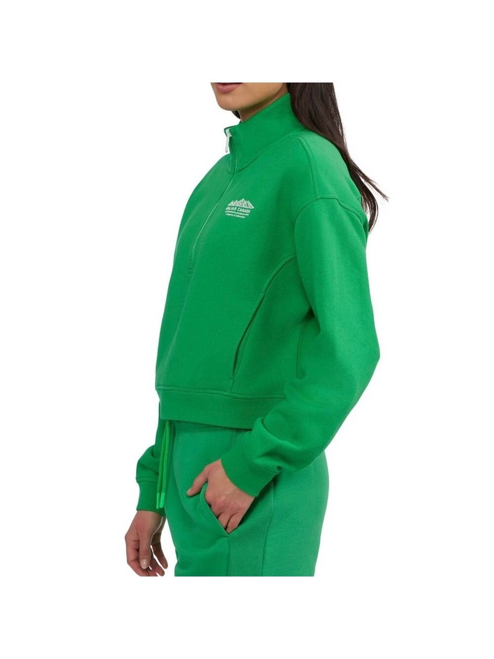 PAJAR PEARSON WOMEN'S ESSENTIAL FIT HALF-ZIP PULLOVER SWEATSHIRT MEDIUM GREEN